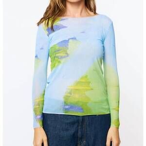 NEW AMB DESIGNS nuditee sheer top in easy breezy